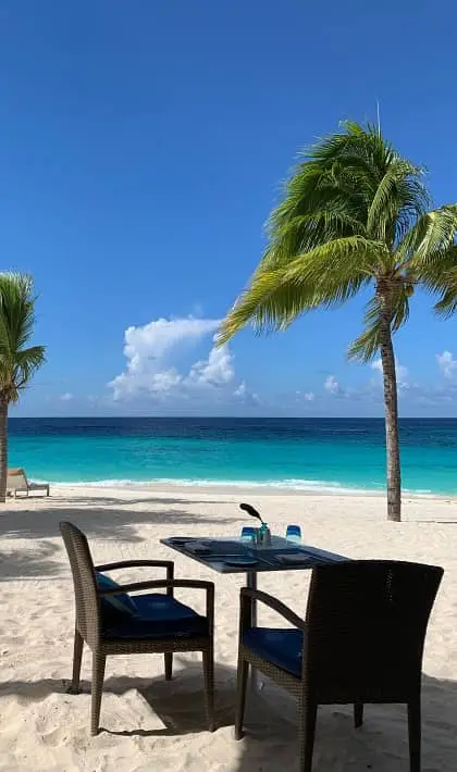 Beach dining on Shoal Bay East in Anguilla