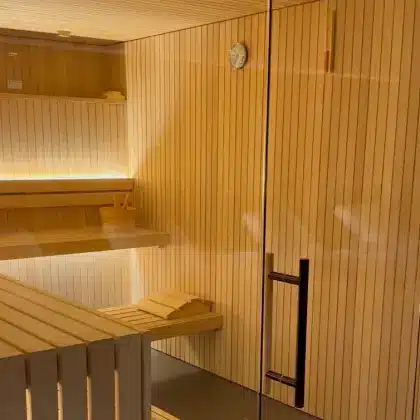Steam room in the spa at The Store hotel in Oxford