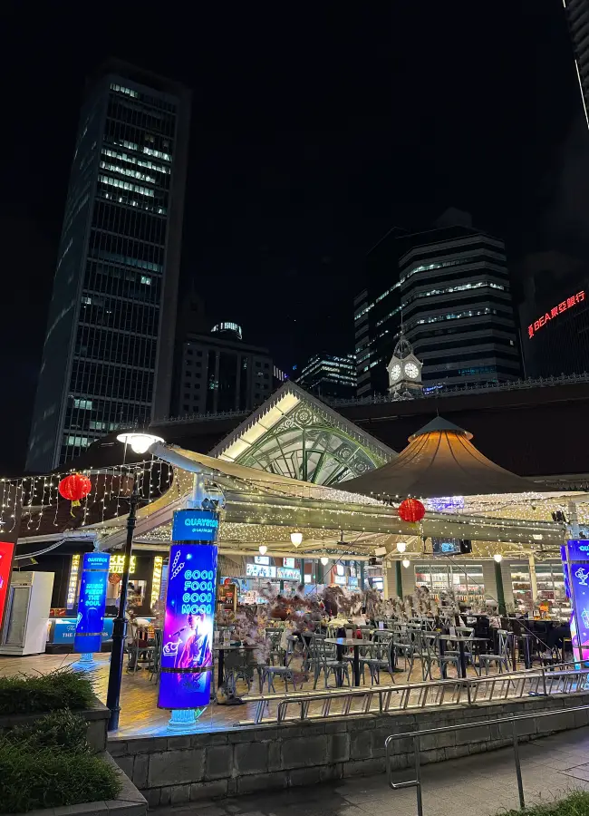 Singapore 2 day itinerary.  Lau Pa Sat hawker