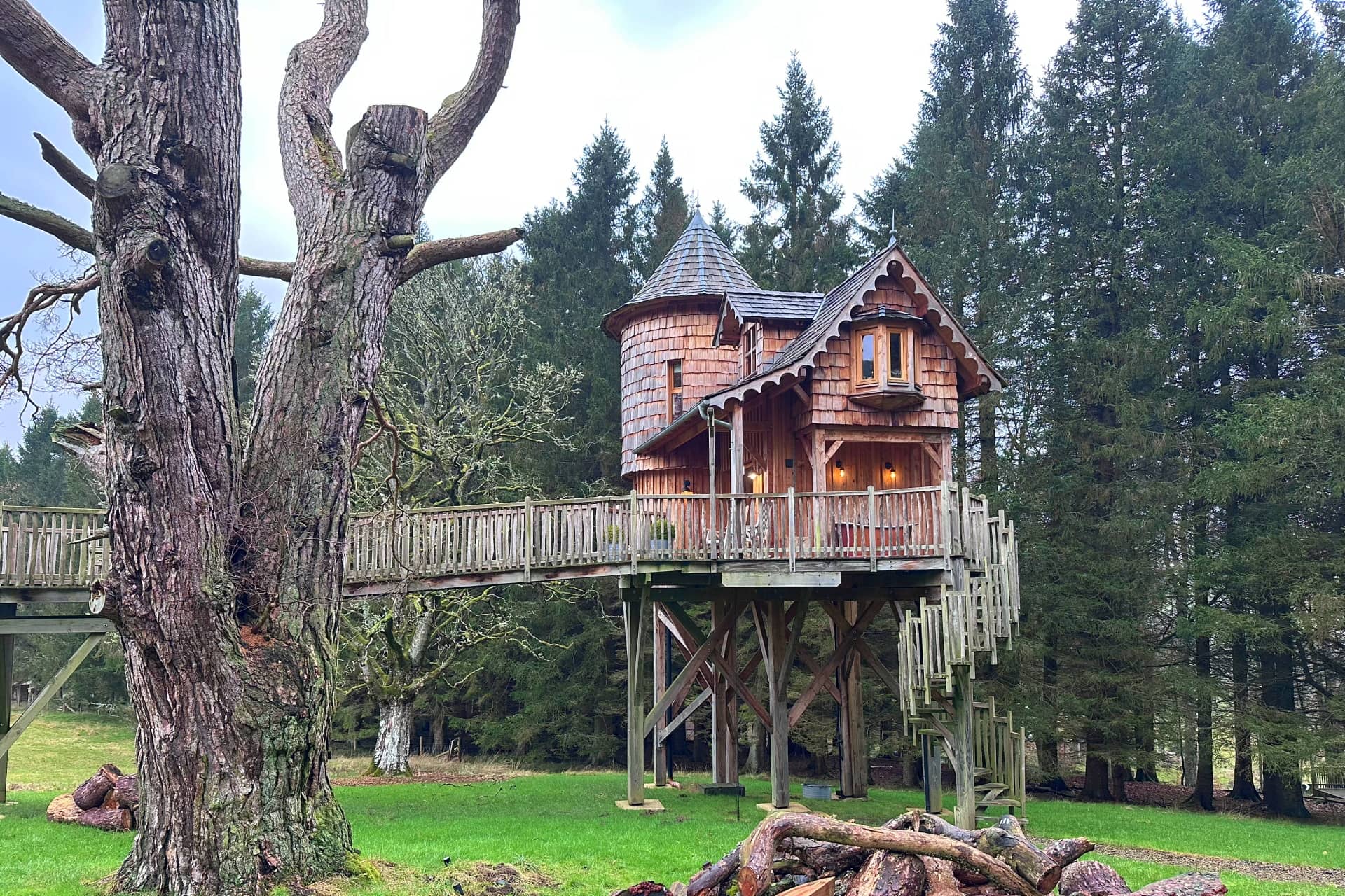 Skylark Treehouse, Hesleyside Huts, UK