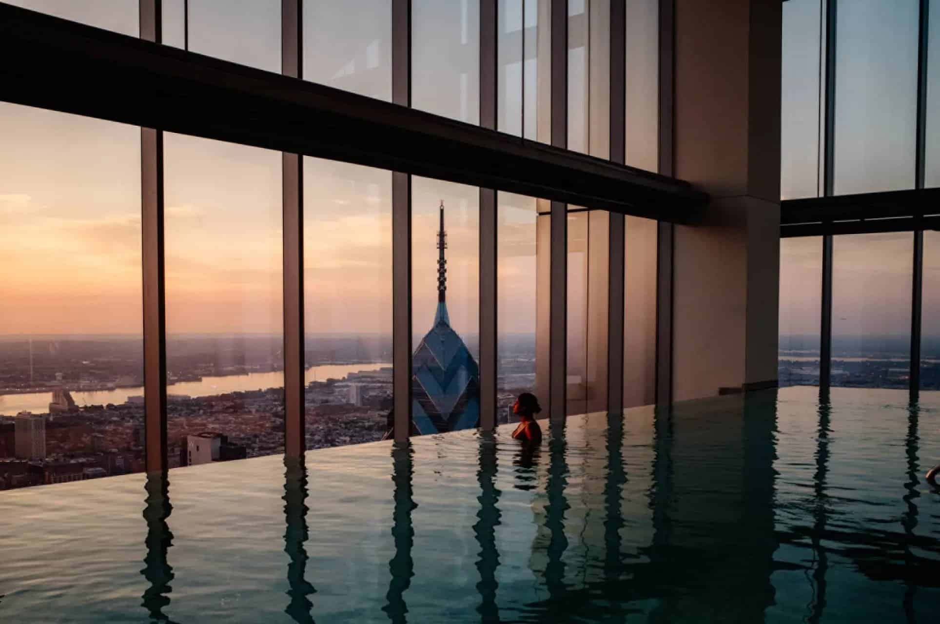 Four Seasons Philadelphia offers a 57th-floor pool escape to support CHOP